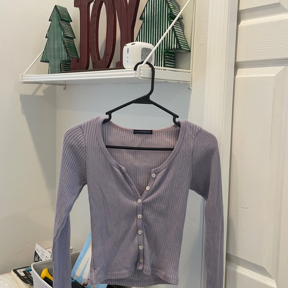 BRANDY MELVILLE Lavender Button Down Sweater